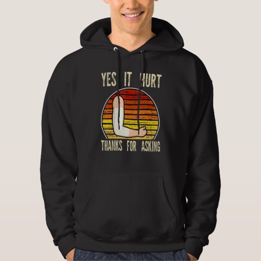 ja het deed pijn bedankt dat je het vroeg gebroken hoodie (Voorkant)
