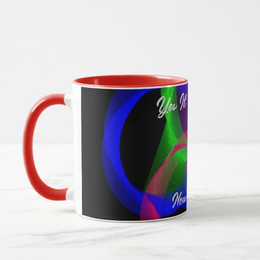 Ja, het gebeurde nu wat koffie Mok (Links)