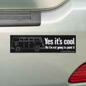 Ja, het is cool. Nee, ik ga het niet schilderen Bumpersticker (Op auto)