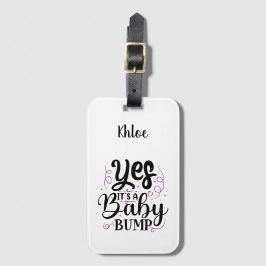 Ja, het is een Baby bom - Zwangerschap Aankondigin Bagagelabel (Voorkant (verticaal))