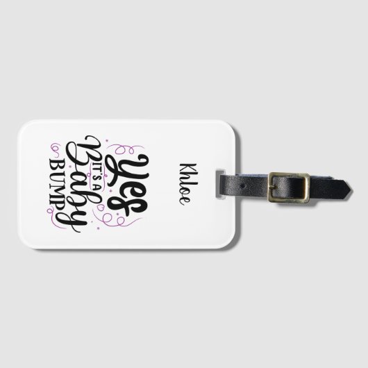 Ja, het is een Baby bom - Zwangerschap Aankondigin Bagagelabel (Voorkant (horizontaal))