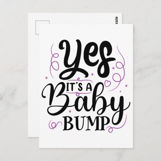 Ja, het is een Baby bom - Zwangerschap Aankondigin Briefkaart (Voorkant / Achterkant)
