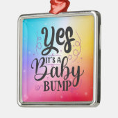 Ja, het is een Baby bom - Zwangerschap Aankondigin Metalen Ornament (Links)