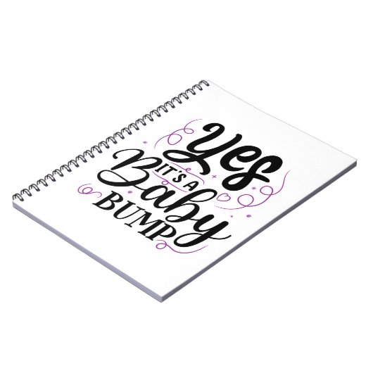 Ja, het is een Baby bom - Zwangerschap Aankondigin Notitieboek (Linkerzijde)