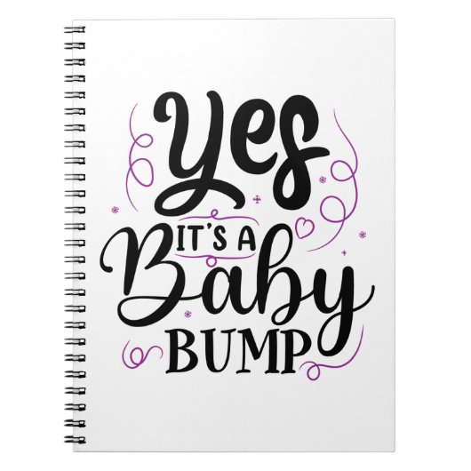 Ja, het is een Baby bom - Zwangerschap Aankondigin Notitieboek (Voorkant)