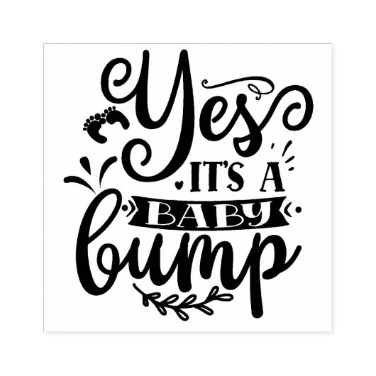 Ja, het is een Baby Bump Rubberstempel (Afrduk)