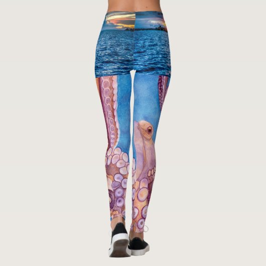 Ja, het is een octopus vrouwen Leggings strand (Achterkant)