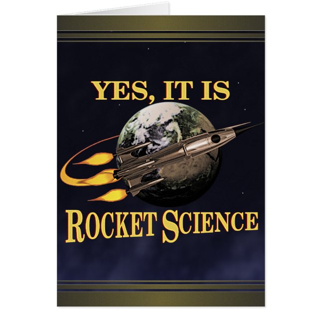 Ja, het is een Rocket Science Card (Voorkant)