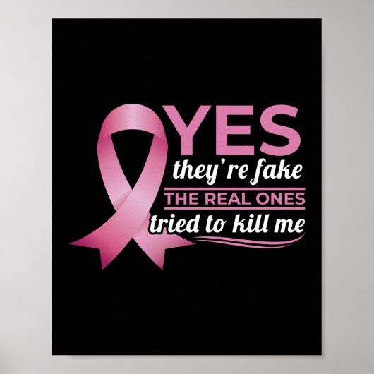Ja, het is Fake Breast Cancer Awareness Survivor Poster (Voorkant)