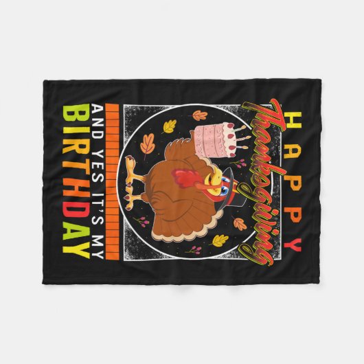 Ja, het is mijn Herfst van de herfst van Turkije Fleece Deken (Voorkant (Horizontaal))