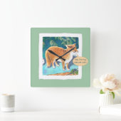 Ja, het is mijn natuurlijke kleurenkorf vierkante klok (Huis)