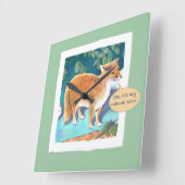 Ja, het is mijn natuurlijke kleurenkorf vierkante klok (Hoek)