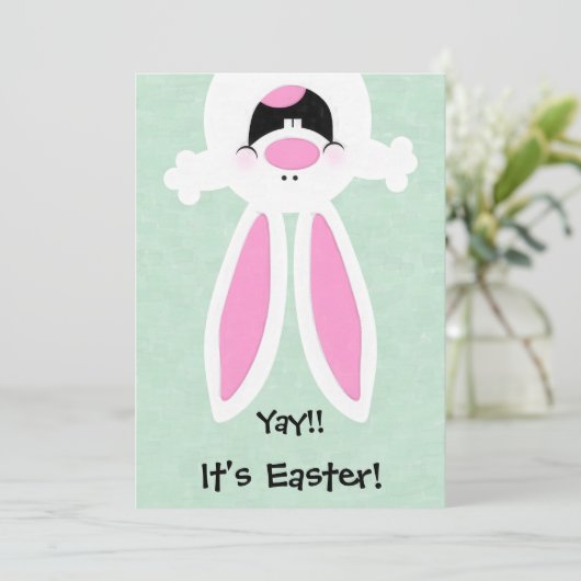 Ja! Het is Pasen. Uitnodiging tot uitnoeping Easte (Staand voorkant)