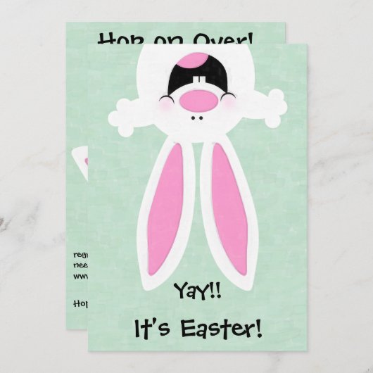 Ja! Het is Pasen. Uitnodiging tot uitnoeping Easte (Voorkant / Achterkant)