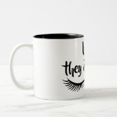 Ja, het zijn echte Eyelashes Lash Boss Coffee Cup Tweekleurige Koffiemok (Links)