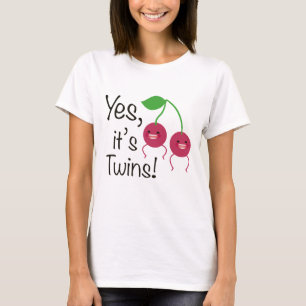 Ja, het zijn tweelingen! Moeder T-shirt