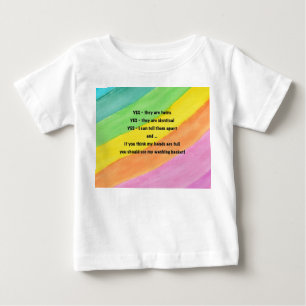 "Ja, het zijn tweelingen" Rainbow Baby T-shirt