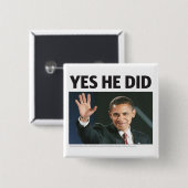 Ja, hij deed het: Obama Victory Button (Voorkant /achterkant)