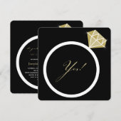 Ja! Hij zette een diamantring op het Bergingsfeest Kaart (Voorkant / Achterkant)