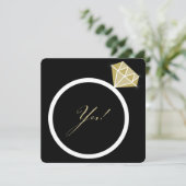 Ja! Hij zette een diamantring op het Bergingsfeest Kaart (Staand voorkant)