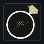 Ja! Hij zette een diamantring op het Bergingsfeest Kaart<br><div class="desc">Ontworpen door: fat*fa*tin. Eenvoudig aan te passen met uw eigen tekst,  foto of afbeelding. Voor douaneverzoeken,  te contacteren gelieve vet*fa*tin direct. Aangepaste kosten zijn van toepassing op www.zazzle.com/fat_fa_tin www.zazzle.com/color_therapy www.zazzle.com/fatfatin_blue_knot www.zazzle.com/fatfatin_red_knot www.zazzle.com/fatfatin_box www.zazzle.com/fatfatin_ink</div>