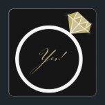 Ja! Hij zette een diamantring op het Bergingsfeest Kaart<br><div class="desc">Ontworpen door: fat*fa*tin. Eenvoudig aan te passen met uw eigen tekst,  foto of afbeelding. Voor douaneverzoeken,  te contacteren gelieve vet*fa*tin direct. Aangepaste kosten zijn van toepassing op www.zazzle.com/fat_fa_tin www.zazzle.com/color_therapy www.zazzle.com/fatfatin_blue_knot www.zazzle.com/fatfatin_red_knot www.zazzle.com/fatfatin_box www.zazzle.com/fatfatin_ink</div>