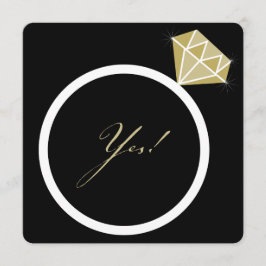 Ja! Hij zette een diamantring op het Bergingsfeest Kaart