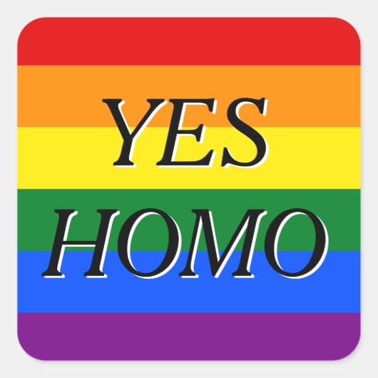 Ja Homo sticker (Voorkant)