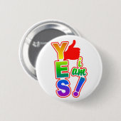 JA I AM-toets Ronde Button 5,7 Cm (Voorkant /achterkant)