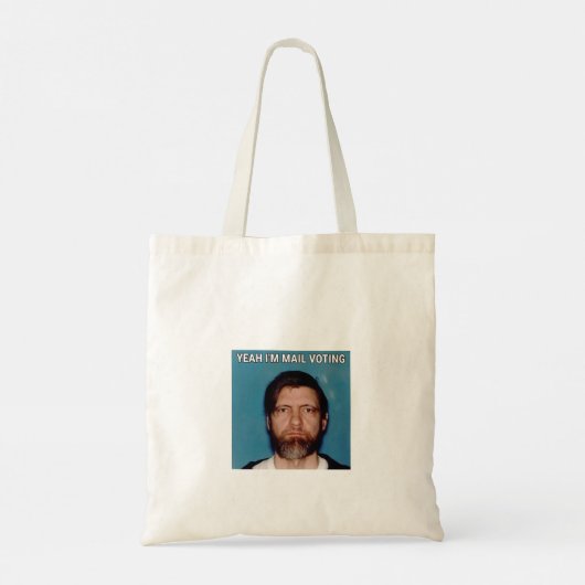 Ja I&x27;m Mail Voting - UNABOMBER Ted Kaczynski Tote Bag (Achterkant)