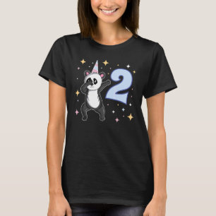Ja ik ben 2 jaar oud Dabbing Panda thema 2e geboor T-shirt