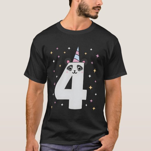 Ja ik ben 4 Panda Theme 4e Py T-shirt (Voorkant)