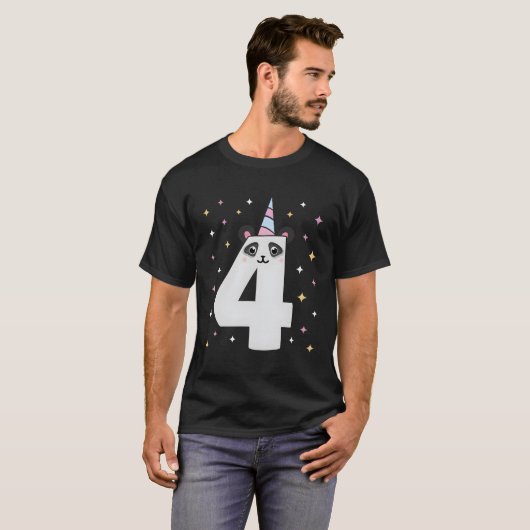 Ja ik ben 4 Panda Theme 4e Py T-shirt (Voorkant volledig)
