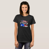 Ja, ik ben allebei Amerikaans en Boricua T-shirt (Voorkant volledig)