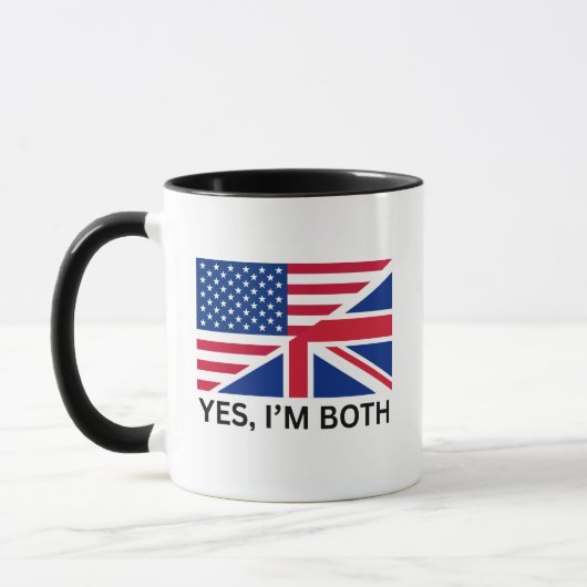 Ja, ik ben allebei Brits-Amerikaans staatsburger Mok (Links)