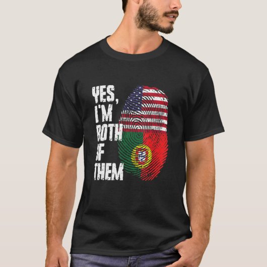 Ja, ik ben allebei de Amerikaanse vlag. T-shirt (Voorkant)