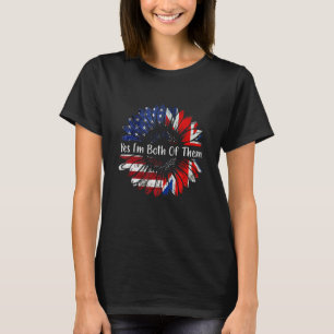 Ja, ik ben allebei half Amerikaans half Engels DN T-shirt