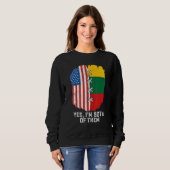 Ja, ik ben allebei half Amerikaans, half Litouws Trui (Voorkant volledig)