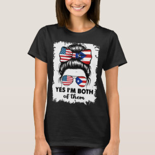 Ja, ik ben allebei Puerto Ricaans en Amerikaans T-shirt