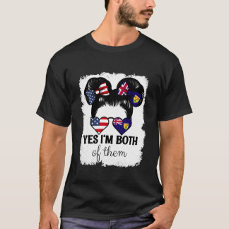 Ja, ik ben allebei USA Turks en Caicos Mix Meisje T-shirt