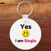 Ja, ik ben alleenstaande design sleutelhanger (Achterkant)