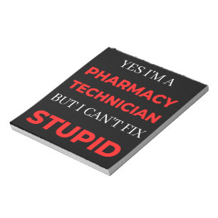 Ja, ik ben apotheker, maar ik kan het niet oplosse notitieblok