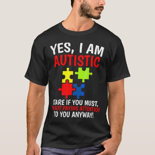 Ja, ik ben Autistic Autism Awareness Kinder T-shirt (Voorkant)