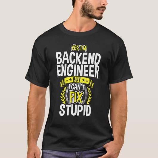 Ja, ik ben backend Engineer T-shirt (Voorkant)