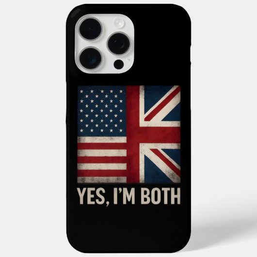 Ja Ik Ben Beide Amerikaanse Britse Vlaggen Trots Case-Mate iPhone Case (Achterkant)