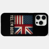 Ja Ik Ben Beide Amerikaanse Britse Vlaggen Trots Case-Mate iPhone Case (Achterkant (horizontaal))
