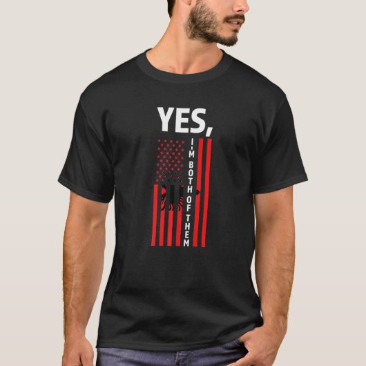 Ja, ik ben beiden Albanees T-shirt (Voorkant)