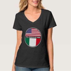 Ja, ik ben beiden de Amerikaanse Mexicaanse vlag T-shirt