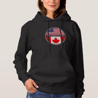 Ja ik ben beiden de vlag van de VS Canada Hoodie