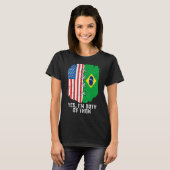 Ja, ik ben beiden half Amerikaans half Braziliaans T-shirt (Voorkant volledig)